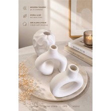 Modern 3'lü Dekoratif El Yapımı Taş Tozu
