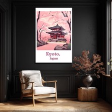 GLAZELLA Kyoto Japon Kiraz Çiçekleri Manzarası Cam Tablo