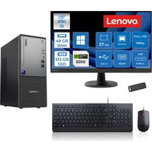 Lenovo Thinkcentre Neo 50T Gen 6 Intel Core Ultra 5 225 Upto 4.9ghz 48GB Ddr5 512GB SSD 8GB/RTX5050 WIN11PRO +27" Fhd Monitör Masaüstü Bilgisayar 13BD007UTR2724P17+ZETTAUSBBELLEK