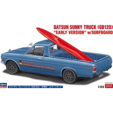 Hasegawa 20778 1/24 Ölçek, Datsun Sunny Truck (GB120) Early Version ve Surfboard, Kamyonet Plastik Model Kiti