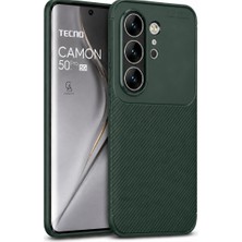 Wowacs Tecno Camon 50 Pro 5g Uyumlu Kılıf Karbon Tasarım Kamera Korumalı Silikon Telefon Kılıfı Kapak