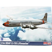 Academy 12634 1/144 Usaf C-118 Liftmaster (Dc-6) Askeri Kargo Uçağı, Plastik Model Kiti