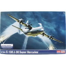 Academy 12631 1/144 C-130J-30 Super Hercules Askeri Nakliye Uçağı, Plastik Model Kiti