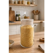 Eynel Cam Kavanoz, Pratik Açma Kapama, Cam Saklama Kabı, Hava Geçirmez, Sızdırmaz Kaplar (1000 Ml)