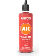 Ak Interactive Ak 11247 100 Ml. Minium Kırmızı Astar, 3gen Akrilik Model Boyası