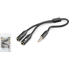 İlk El Grup 3.5mm Mikrofon ve Aux Ses Ayırıcı Adaptör Siyah HDX1083 Iegtgrs-34
