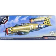 Academy 12492 1/72 Ölçek, P-47D Thunderbolt (Razor Back) Savaş Uçağı, Plastik Model Kiti