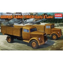 Academy 13404 1/72 Ölçek,  Alman WWII Kargo Kamyonları (Erken ve Geç Dönem) Demonte, Plastik Maket Seti