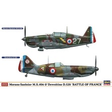 Hasegawa 1941 1/72 Ölçek, Morane Saulnier M.S.406 & Dewoitine D.5 (Limited Edition), Savaş Uçağı Plastik Model Kiti