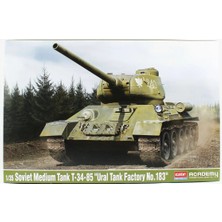 Academy 13554 1/35 Soviet Medium T-34-85 (Ural Tank Factory No. 183) Tankı, Plastik Model Kiti