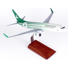 THY002 1/100 Ölçek, Thy Giresun Spor Logolu B737-800 Yolcu Uçağı, Sergilemeye Hazır Ahşap Standlı Model
