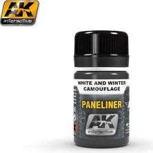 Ak Interactive Ak 2074 35 Ml. Beyaz ve Kış Kamuflaj, Paneliner Serisi Enamel Model Boyası