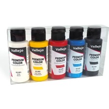 Vallejo 62101 5X60 Ml. Basic Opaque Colors, Premium Rc Color Serisi Model Boyası Seti