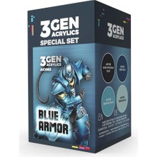 Ak Interactive Ak 1063 4X17 Ml. Mavi Zırh, 3gen Akrilik Wargame Boya Seti