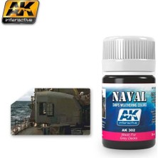 Ak Interactive Ak 302 35 Ml. Gri Güverteler Eskitme Efekti, Wash Serisi Enamel Model Boyası