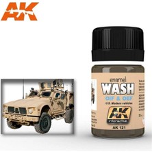 Ak Interactive Ak 121 35 Ml. Oıf&oef Abd Araçları Eskitme Efekti, Wash Serisi Enamel Model Boyası