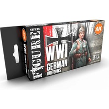 Ak Interactive Ak 11629 6 X17 Ml. Ww I Alman Uniformalar, Akrilik 3gen Model Boyası Seti