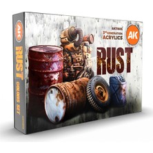 Ak Interactive Ak 11605 6X17 Ml. Paslı ve Terkedilmiş Görünümü Için Akrilik 3gen Model Boyası Seti