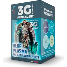 Ak Interactive Ak 1067 4X17 Ml. Mavi Plazma ve Parlama Efekti, Blue Armor 3gen Akrilik Wargame Boya Seti