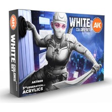 Ak Interactive Ak 11609 6X17 Ml. Beyaz Renkler, Akrilik 3gen Model Boyası Seti