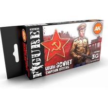 Ak Interactive Ak 11635 6 X17 Ml. Ww Iı Sovyet Uniformaları, Akrilik 3gen Model Boyası Seti