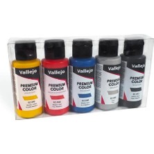 Vallejo 62103 5X60 Ml. Metallic Colors, Premium Rc Color Serisi Model Boyası Seti