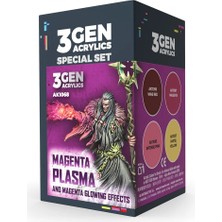 Ak Interactive Ak 1068 4X17 Ml. Magenta Plazma ve Parlama Efekti, 3gen Akrilik Wargame Boya Seti