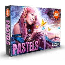 Ak Interactive Ak 11607 6X17 Ml. Pastel Renkleri, Akrilik 3gen Model Boyası Seti