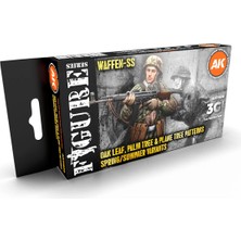 Ak Interactive Ak 11626 6 X17 Ml. Meşe, Palmiye ve Çınar Yaprağı, Sonbahar-Kış Desenli Uniformalar, Akrilik 3gen Model Boyası Seti
