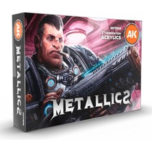 Ak Interactive Ak 11608 6X17 Ml. Metalik Renkler, Akrilik 3gen Model Boyası Seti