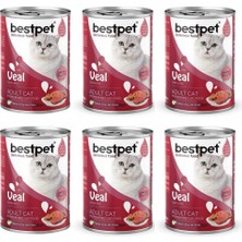 Bestpet Dana Etli Yetişkin Kedi Konservesi 400 gr 6'lı Paket