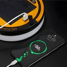 EkoAlışverişDünyam Güneş Enerjili Kamp Lambası | Rgb Işıklı, 4500MAH Powerbank, 10M Işık Dizisi, Type-C