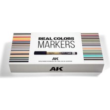 Ak Interactive Ak RCM150 Real Colors Marker Özel Mukavva Kutuda Komple Set, 34 Adet