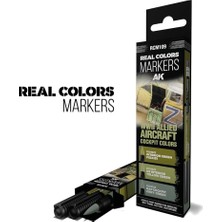 Ak Interactive Ak RCM109 Real Colors Marker Seti, Ww2 Müttefik Uçak Kokpit Boyama, 3 Adet