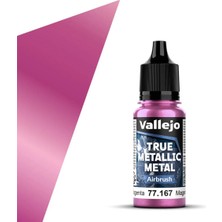 Vallejo 77167 18 Ml. Crimson Magenta, Airbrush, True Metallic Metal (Tmm) Serisi Model Boyası