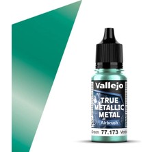 Vallejo 77173 18 Ml. Beetle Green, Airbrush, True Metallic Metal (Tmm) Serisi Model Boyası