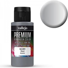 Vallejo 62051 60 Ml. Steel, Pearl&metallics, Premium Rc Color Serisi Model Boyası