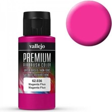 Vallejo 62036 60 Ml. Magenta Fluorescent, Premium Rc Color Serisi Model Boyası