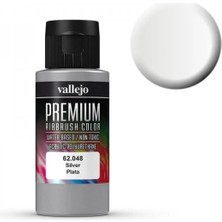 Vallejo 62048 60 Ml. Silver, Pearl&metallics, Premium Rc Color Serisi Model Boyası