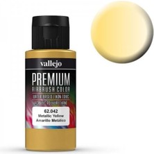 Vallejo 62042 60 Ml. Metallic Yellow, Pearl&metallics, Premium Rc Color Serisi Model Boyası