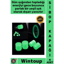Wintoup #sibopkapağı Araba Motosiklet Bisiklet Plastik Gece Parlayan Universal Fosforlu Yeşil Sibop Kapağı