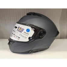 Mt Helmets Kask mt Atom 2 A2 Pure Mat Grey Çene Açılır