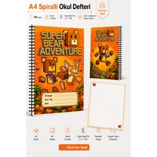 Morinna Super Bear Adventure Temalı A4 Spiralli Okul Defteri 60 Yaprak Kareli Dftkr-01