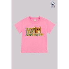 Ciro Kids Super Bear Adventure Süper Ayı Baskılı %100 Pamuk Kısa Kollu Unisex Çocuk Tişört