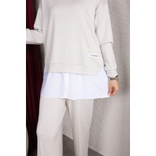 Weak Blue Kadın Ikili Takım Oversize Bol Paça Pantolon Günlük Şık Kombin