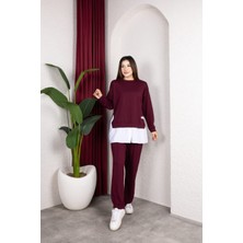 Weak Blue Kadın Ikili Takım Oversize Bol Paça Pantolon Günlük Şık Kombin