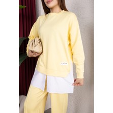 Weak Blue Kadın Ikili Takım Oversize Bol Paça Pantolon Günlük Şık Kombin
