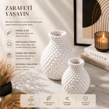 Modern 2'li Petek Dekor Vazo Saksısı