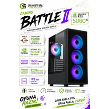 Güneysu Teknoloji Gaming R5-5060TI Ryzen 7500F Rtx 5060Tİ 16Gb Ddr5 32G 1tb SSD Oyun Bilgisayarı