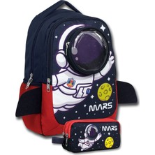 Ümit Çanta (Lacivert) Erkek Çocuk Astronot Baskılı Ilkokul Çantası ve Kalemlik Seti - SETUMT6000C